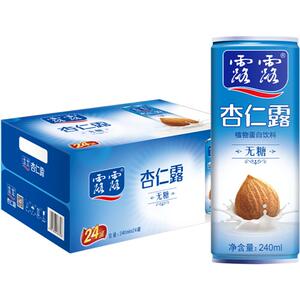 露露无糖杏仁露健康无糖饮品240ml*24罐