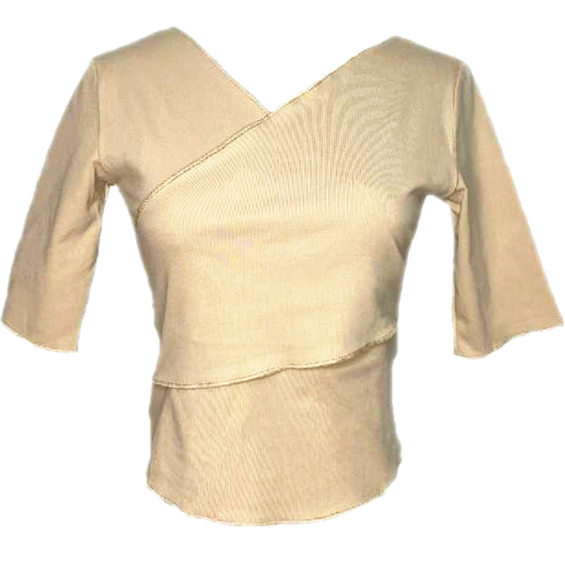 现代显瘦v领专业练功服