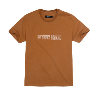 AK男装春季新款The Great Escape做旧字母复古纯棉重磅印花T恤