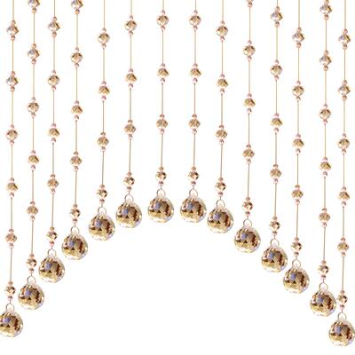 水晶珠帘客厅隔断玄关卧室免打孔