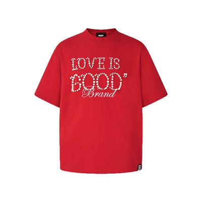 GOODBRAND珍珠标语短袖