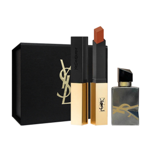 【自营】【礼盒】YSL圣罗兰啵啵唇冻黑鸦片香水7.5ml唇釉口红套装