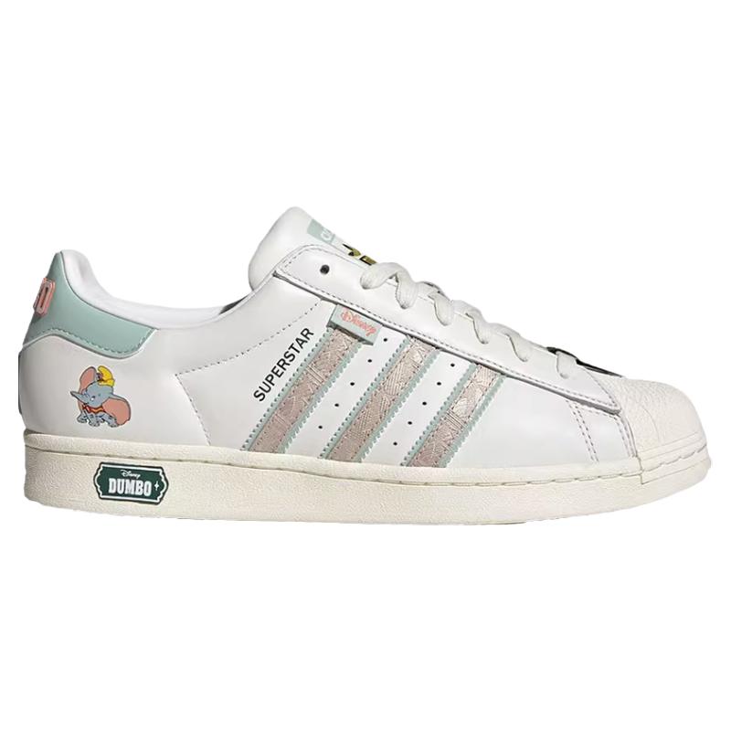 Adidas三叶草SUPERSTAR小飞象贝壳头女子低帮系带运动板鞋IE5880