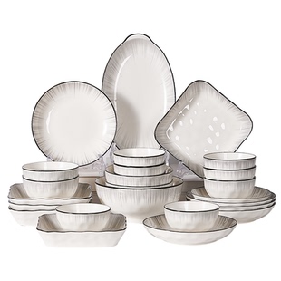 餐具套装碗家用2026新款高颜值碗具碗筷碗碟碗盘套装家用组合家用