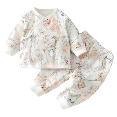 小聪熊新生婴儿衣服薄棉分体套装