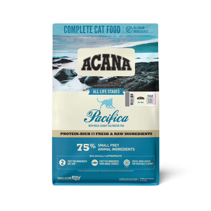 【官方旗舰】ACANA爱肯拿海洋盛宴猫粮进口成幼猫猫粮1.8kg/5.4kg