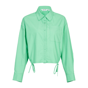 婉甸2026春季新品春杉绿衬衫H型长袖全棉时尚上衣外套1251S15SX4