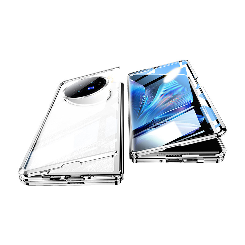 适用vivoxfold3手机壳新款折叠屏xfold3pro双面玻璃保护套磁吸xfold5前后全包镜头防摔个性高档超薄潮男款女