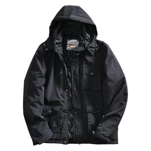 欧美单!防风防水抗撕裂!秋冬男士户外休闲工装派克棉衣棉服外套