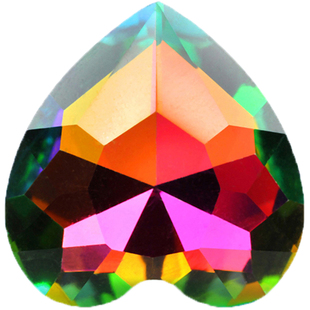 五彩色水晶宝石透明玻璃钻石奖励男女孩生日礼物单面小孩儿童玩具