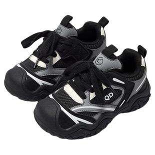 MQD马其顿儿童透气运动鞋2026春季新款休闲百搭户外登山老爹鞋子