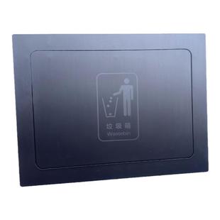 不锈钢入墙侧开口垃圾桶盖子卫浴柜门厨柜嵌入式内翻盖推盖投递口