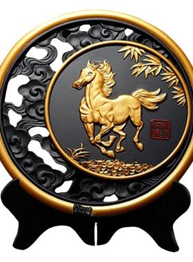 金乌炭雕富贵欧式风商务礼品摆件