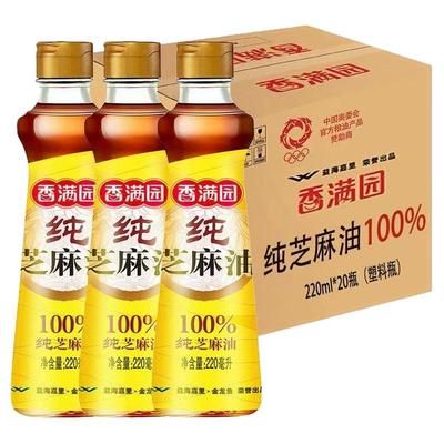 香满园纯芝麻油220ml香油家用