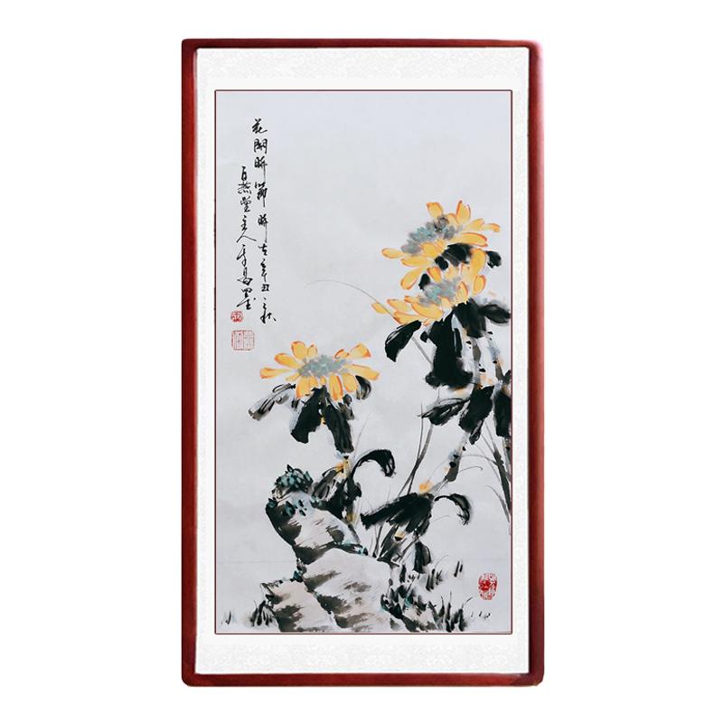 向日葵花手绘真迹写意风定制国画