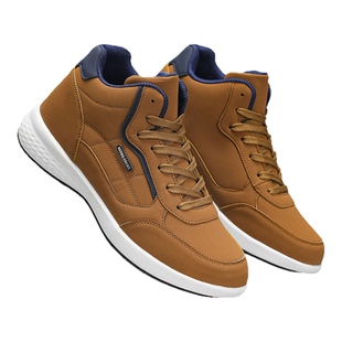 大码男鞋皮面休闲鞋46高帮软底缓震47加宽加肥脚宽脚胖48运动鞋男