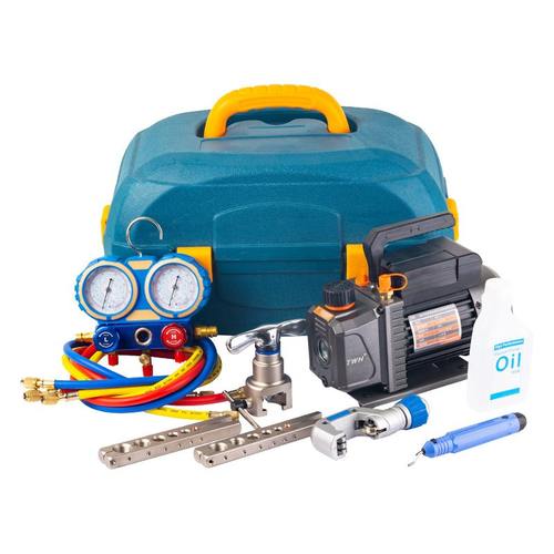 汽车空调加氟工具真空泵扩口器组合套装加氟表冷媒表雪中套装表组