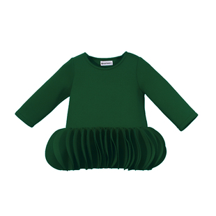 小蜜糖童装绿色连衣裙女童春装公主裙宝宝衣服周岁裙子生日礼服春