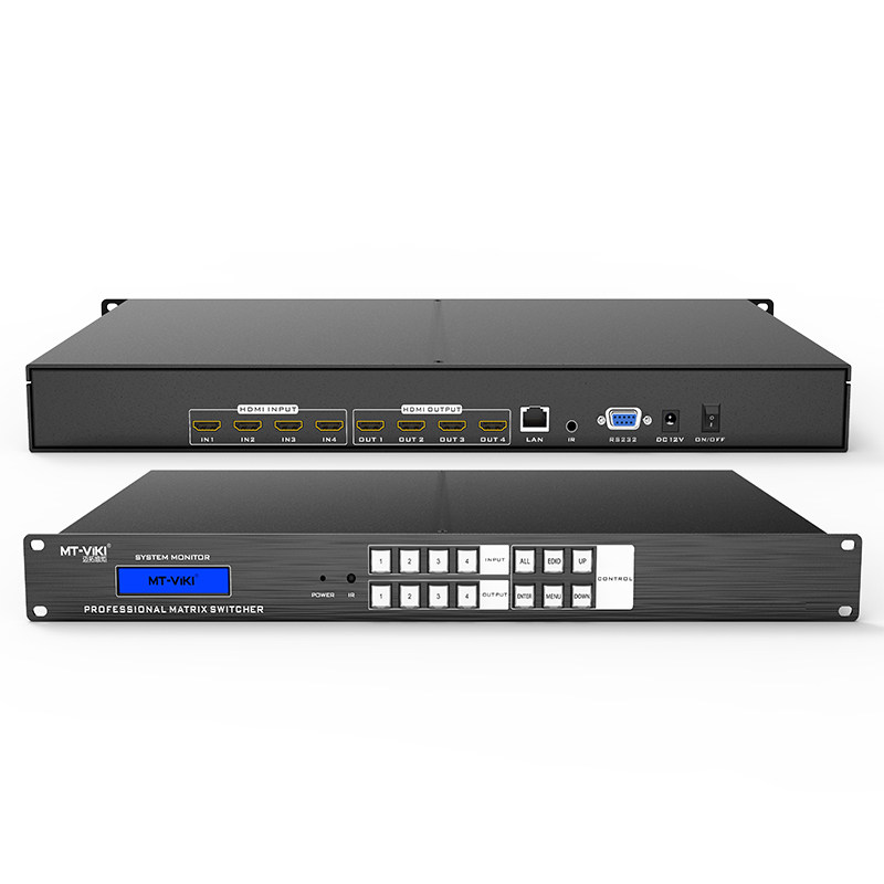迈拓维距4进4出HDMI矩阵4k解码