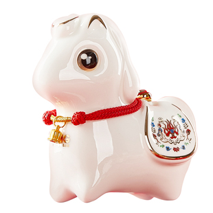 总台文创2026马年小马上有钱暴富陶瓷摆件送礼盒车载桌面装饰用品