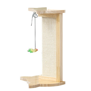 立式实木猫抓板墙角剑麻猫抓柱防猫抓沙发家具保护磨爪耐磨不掉屑