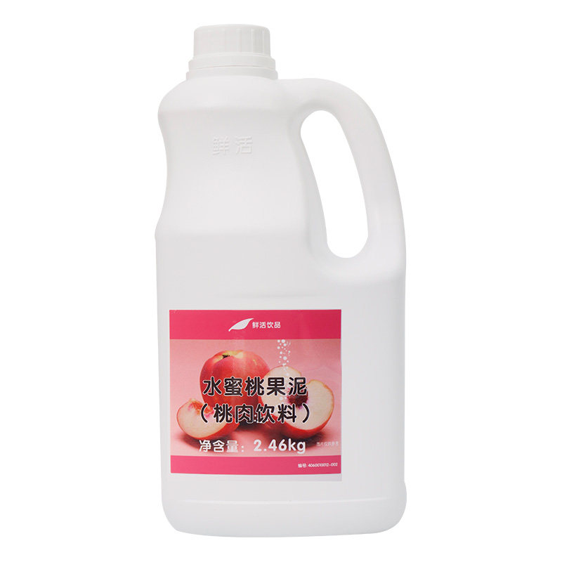鲜活水蜜桃果泥2l果酱商用奶茶店