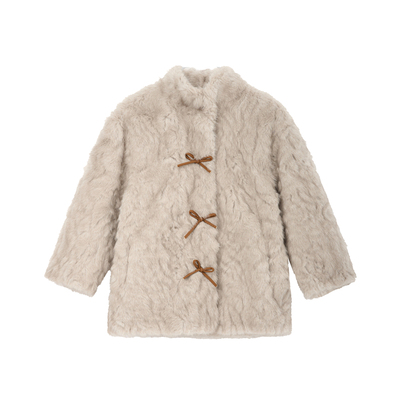 OPCP儿童环保皮草外套秋冬新款