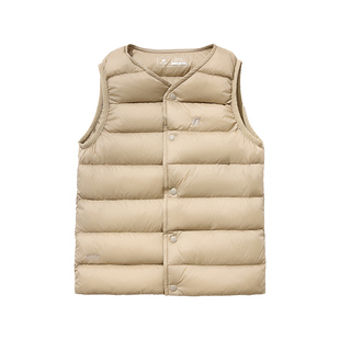 君羽童装羽绒马甲800蓬25冬季新款轻薄羽绒背心男女童鹅绒内胆110