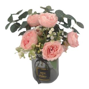 假花仿真花摆设客厅装饰花塑料花艺摆件室内茶几餐桌绢花花束盆栽