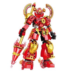 2025新款哪吒积木闹潮系列儿童益智男孩拼装玩具生日礼物机甲元素