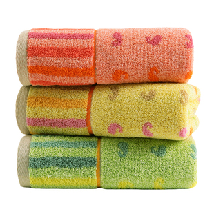 3条金号毛巾纯棉时尚提花活泼音符加大加厚吸水柔软洗脸家用包邮