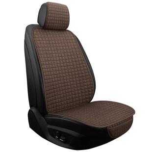 汽车靠背亚麻四季通用防滑小蛮腰垫单片单个座椅背靠垫夏季三件套