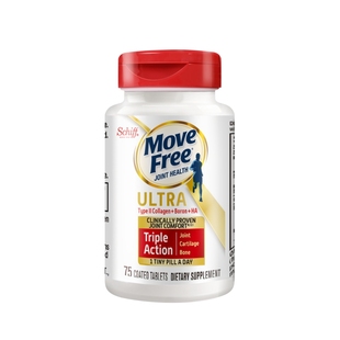 MoveFree益节 Ultra骨胶原关节维骨力氨糖软骨素黄金搭配白瓶75粒