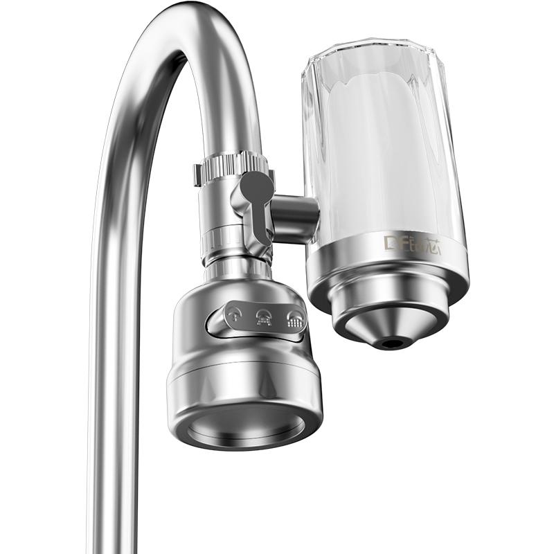 钻芯透明不锈钢水龙头过滤器滤水器家用厨房自来水龙头净化水器机