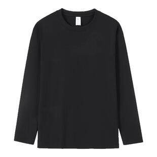 【问道·100%纯棉10A抗菌】秋冬新款保暖舒适圆领长袖T恤W6604C