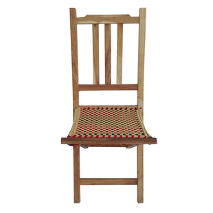 实木槐木带靠背马扎包邮山东大料家用折叠便携成人木头椅子马扎子