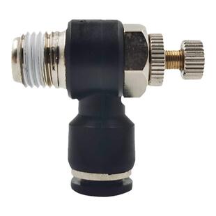 气动黑色接头可调节流阀JSC8-02 SL6-M5调速阀快插SL8-03限流阀