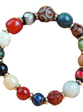 男女香灰琉璃新中式五行手链手串