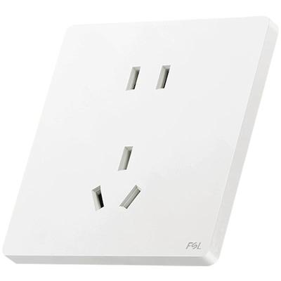 佛山照明开关插座面板86型暗装白