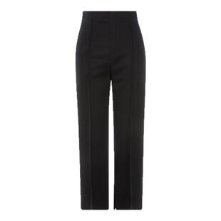 RECTO春季女士黑色日常通勤高腰直筒西装休闲裤