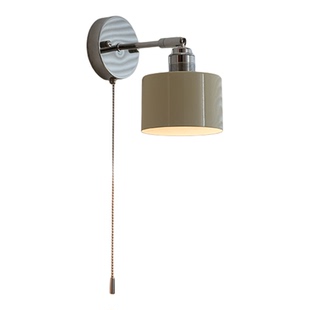 烁阳现代简约壁灯北欧极简卧室床头酒店民宿创业网红自带拉线灯