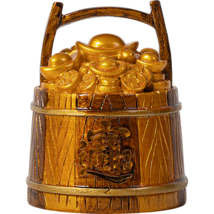 聚宝盆富满仓香炉创意金元宝一桶金摆件家用办公室香薰炉开业礼品