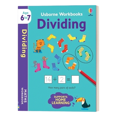 英文原版 Usborne Workbooks Dividing 6-7 尤斯伯恩除法练习册6-7岁 英文版 进口英语原版书籍