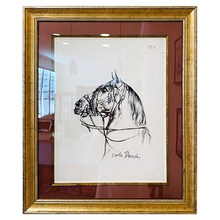 犀牛艺廊奢华Luxury FineArt手绘油画客厅书房含框法式骑士装饰画