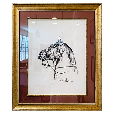 犀牛奢华手绘客厅书房法式骑士