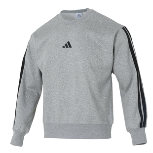 阿迪达斯加绒运动套装男装秋冬卫衣套头衫跑步长裤束脚裤两件套