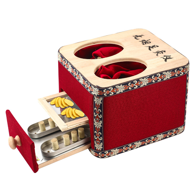 足灸仪熏蒸无烟家用隔姜艾灸实木
