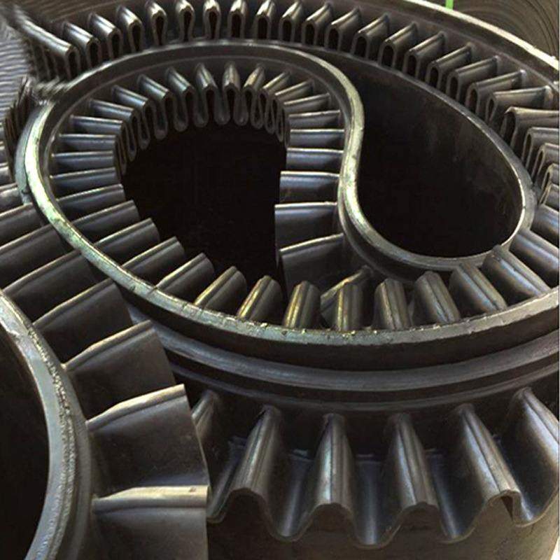 厂家供应 大倾角波状挡边带 输送机裙边隔板输送带 挡边带