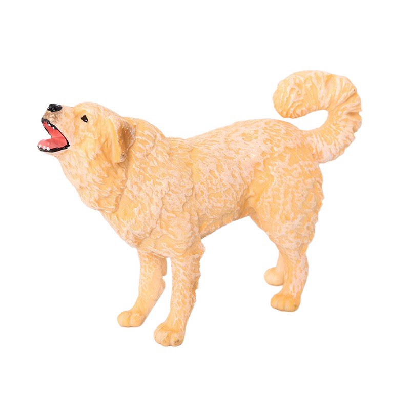 大白熊犬玩具小孩认知动物宠物狗狗模型比利牛斯山犬摆件实心硬胶
