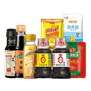 海天生抽调料组合套装学生小瓶酱油醋厨房调味料鸡精蚝油宿舍做饭